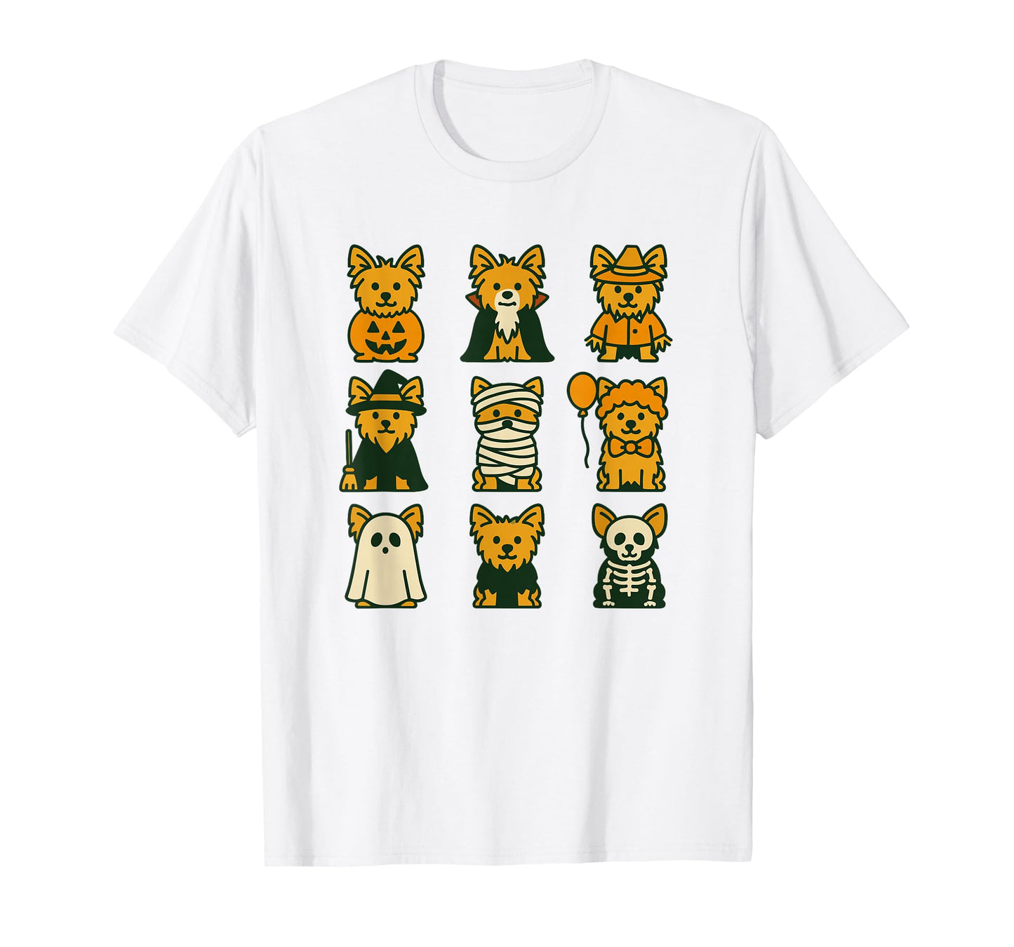 Yorkie Halloween Costume Funny Scary Yorkshire Terrier T-Shirt