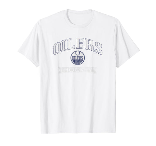 Edmonton Oilers Vintage Hockey Orange Officially Licensed T-Shirt