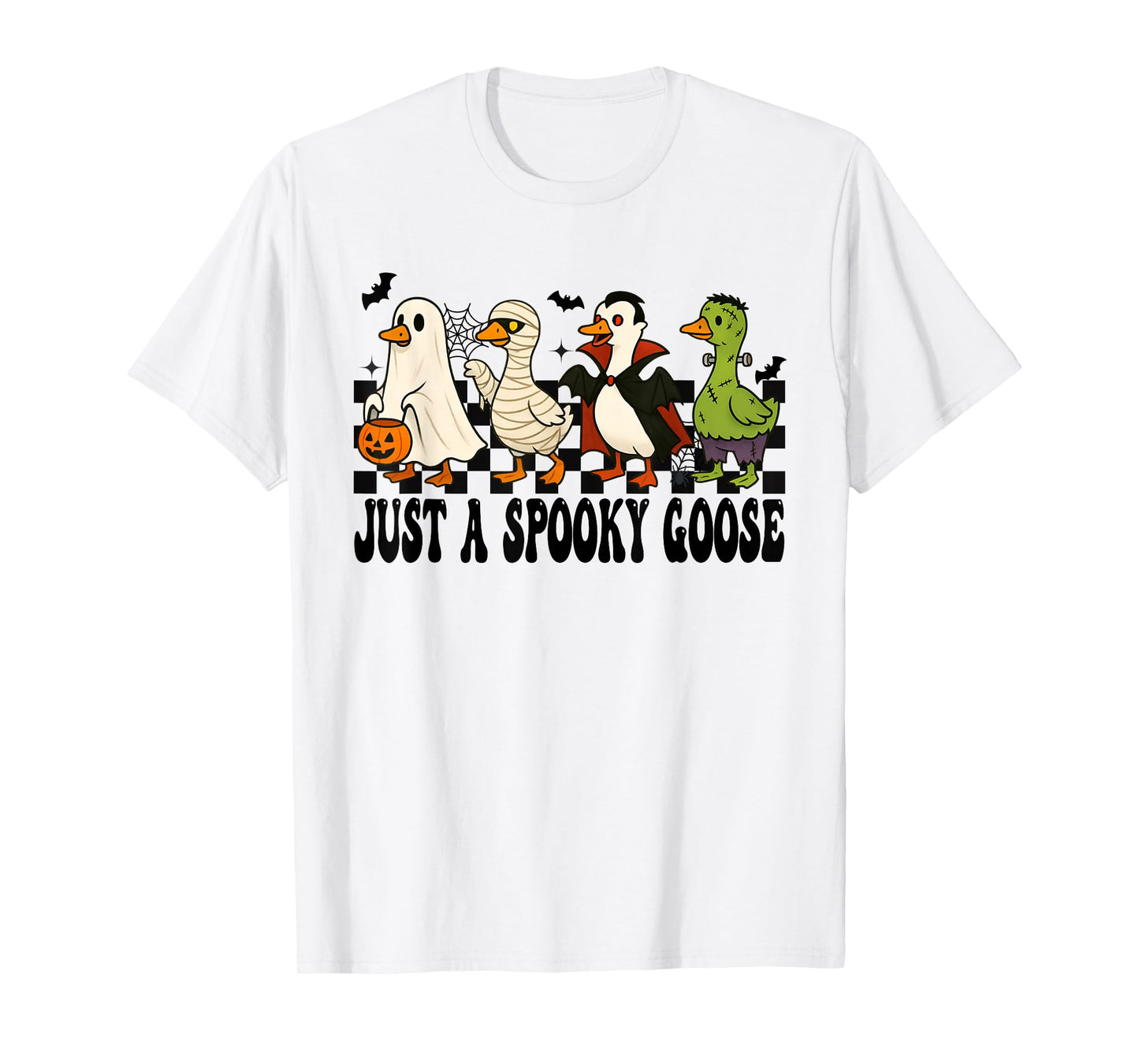 Just A Spooky Goose Halloween Silly Goose Funny Halloween T-Shirt