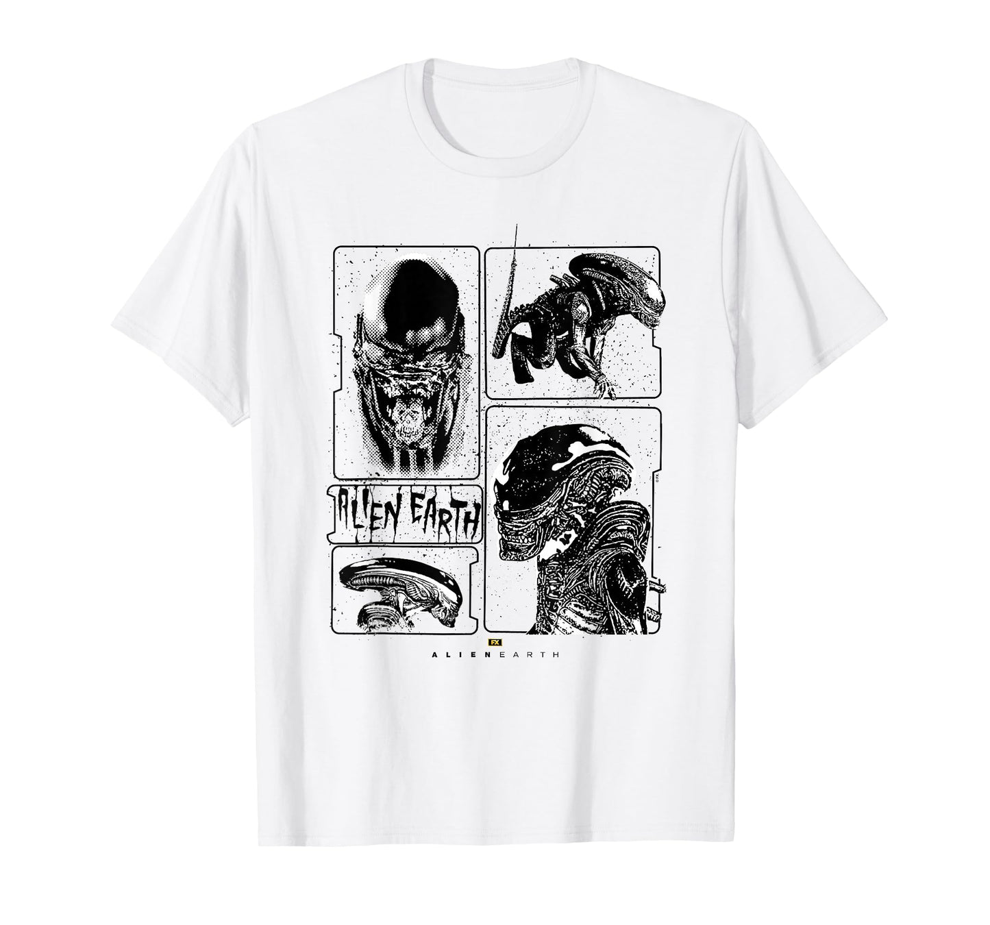 Alien: Earth Xenomorph XX121 Multi Pose Distressed Style T-Shirt