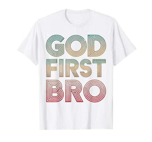 Youth Boy God First Bro Funny Christian God Brother Toddler T-Shirt