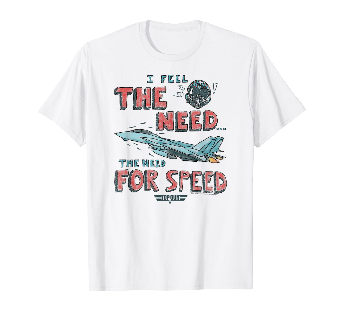 Top Gun Need for Speed Sketch Classic Action Movie T-Shirt