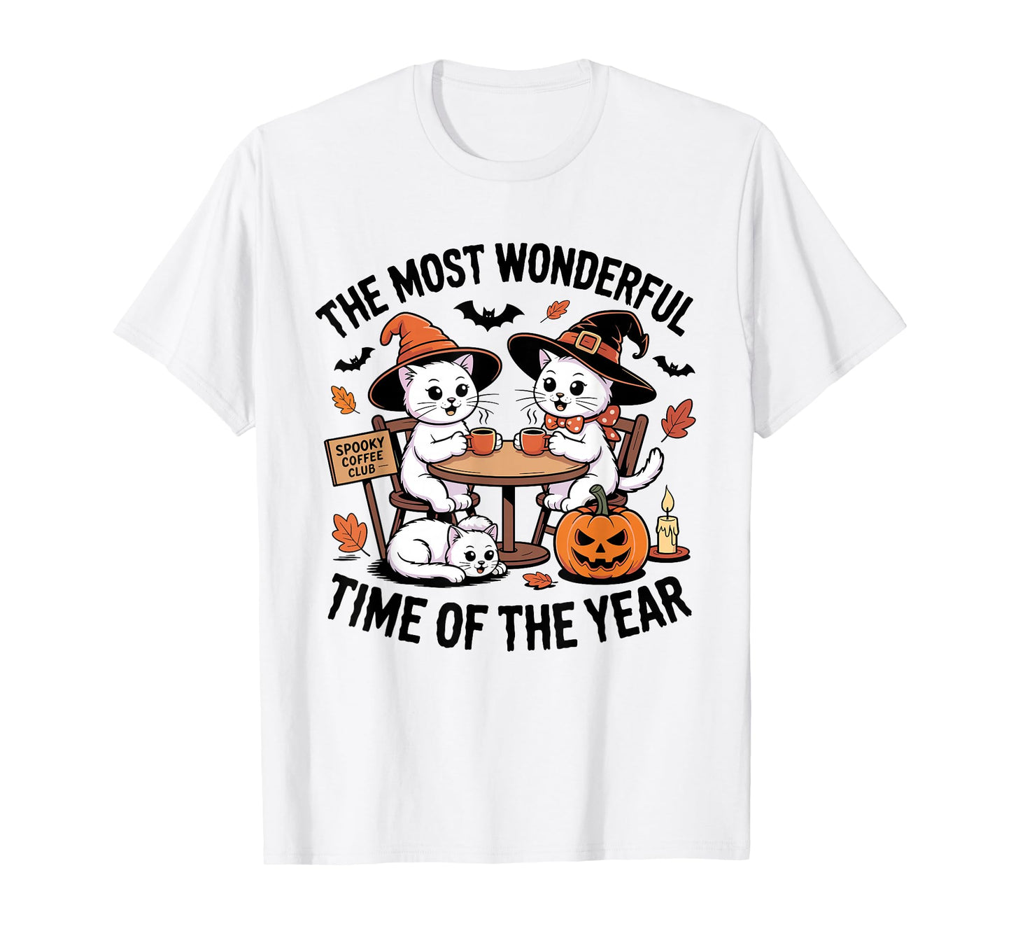 The Most Wonderful Time of The Year Halloween Cat Witch Club T-Shirt