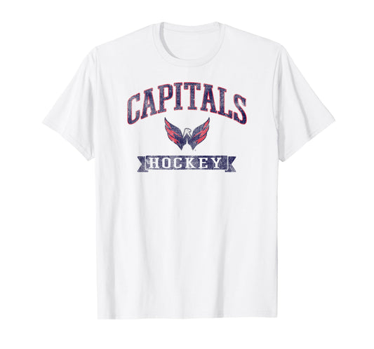 Washington Capitals Vintage Hockey Gray Officially Licensed T-Shirt