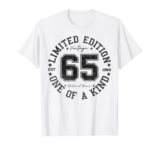 65 Year Old Gifts Vintage 1960 Limited Edition 65th Birthday T-Shirt