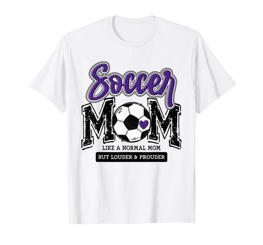 Soccer Mom Purple Soccer Player Calls Me Mama Soccer Team T-Shirt