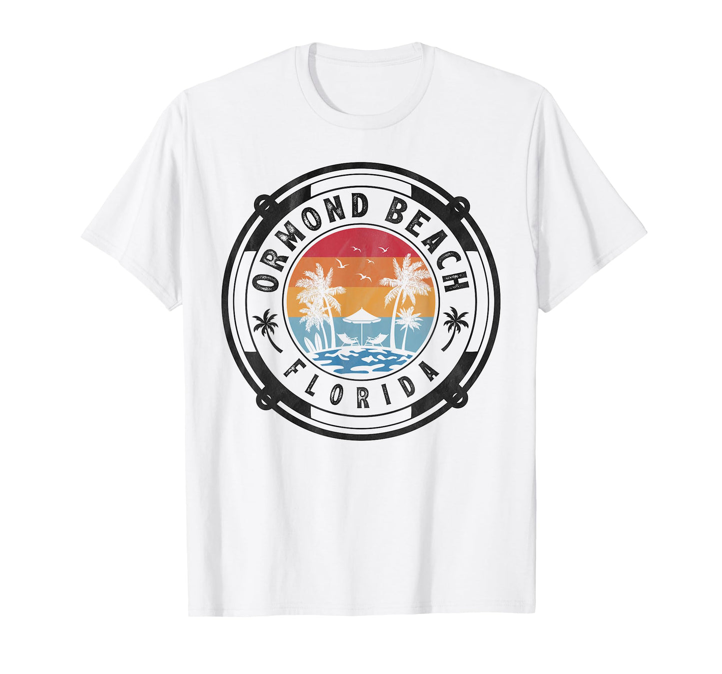 Ormond Beach Florida Summer Vacation Vintage Sunset T-Shirt