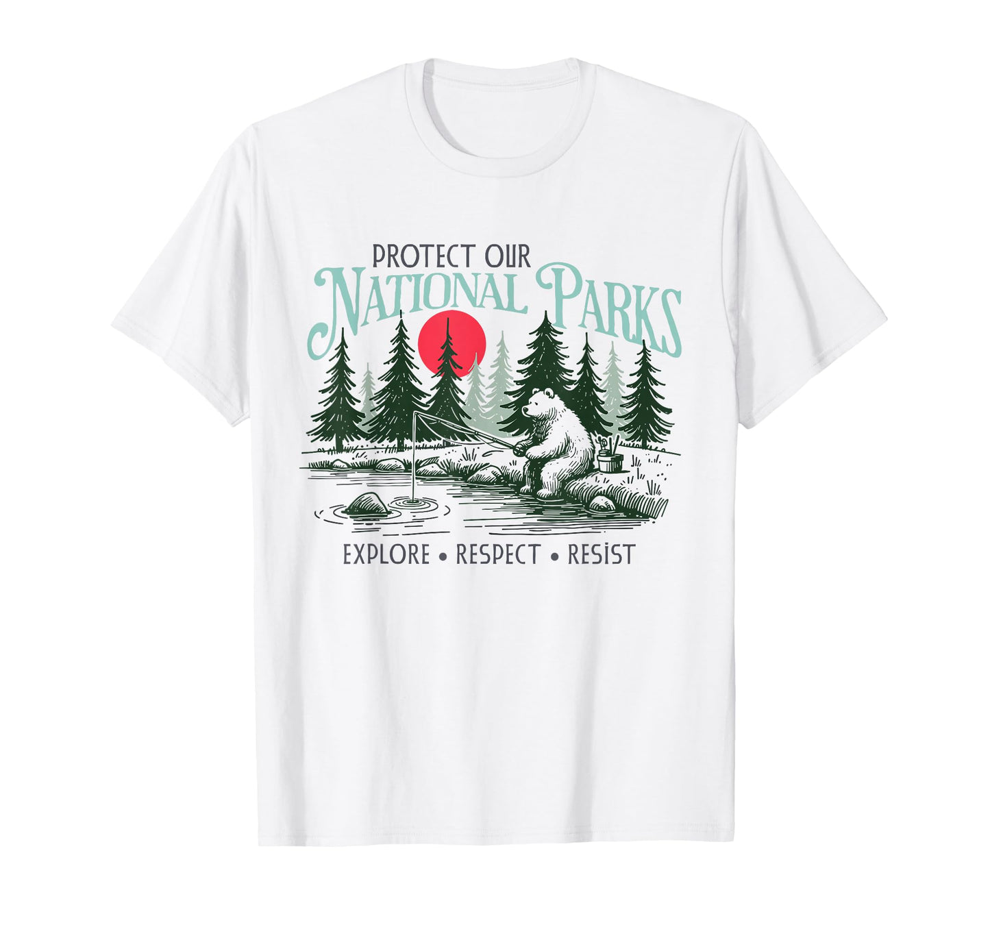 Protect Our National Parks Retro Vintage Womens Mens T-Shirt