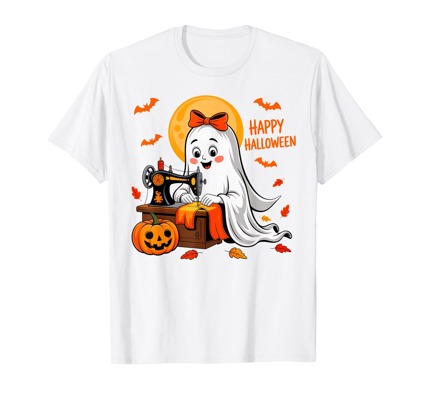 Sewing Ghost Halloween Costume Women Quilting Quilter Sewer T-Shirt