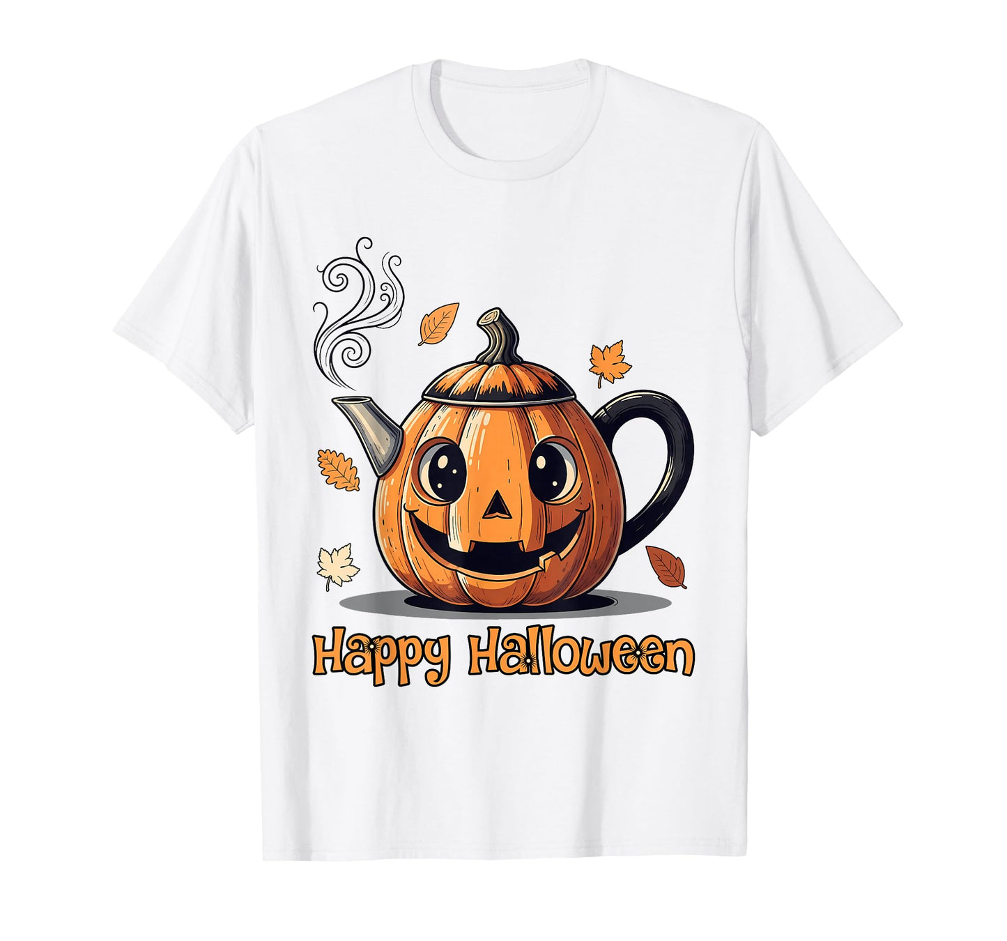 Cute Halloween Pumpkin Coffee Mug Latte Scary Face T-Shirt