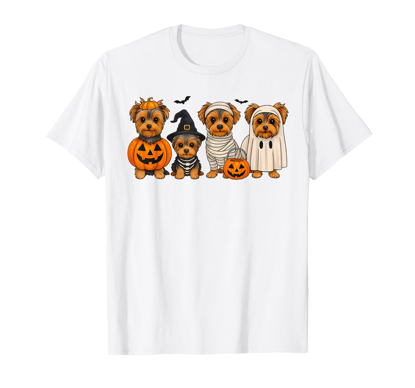 Yorkie Mom Yorkshire Terrier Halloween Vibes Spooky Boo T-Shirt