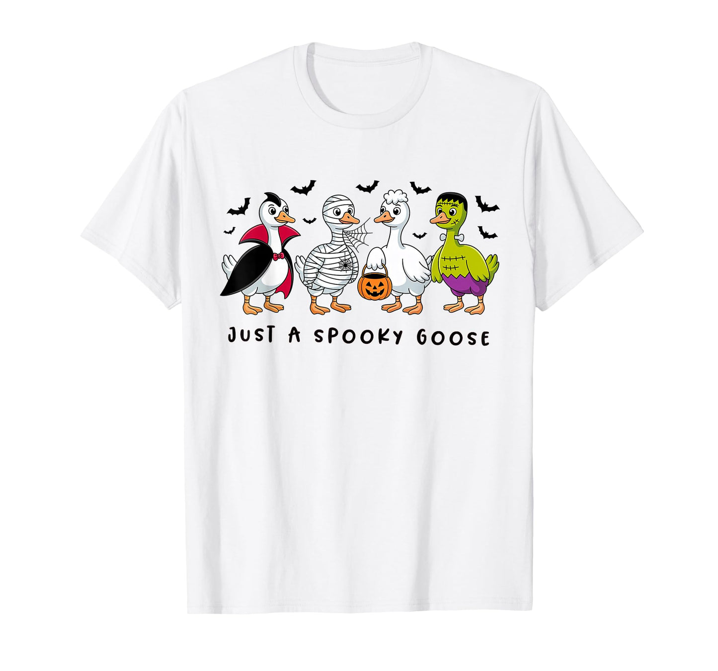 Just A Spooky Goose Halloween Silly Goose Funny Halloween T-Shirt