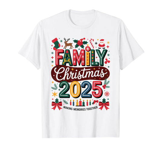 Family Christmas 2025 Squad Santa Elf Xmas Matching Outfit T-Shirt