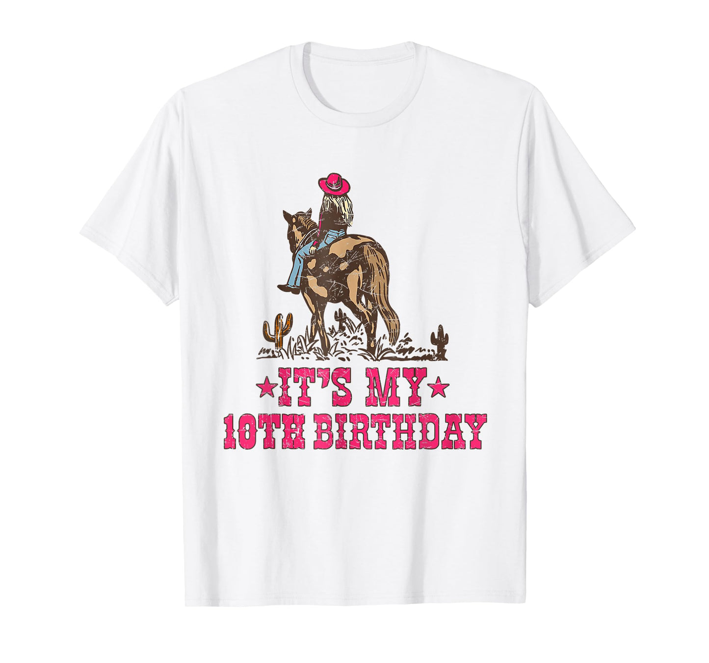 10 Year Old Cowgirl Riding Horse It's my 10th Birthday T-Shirt