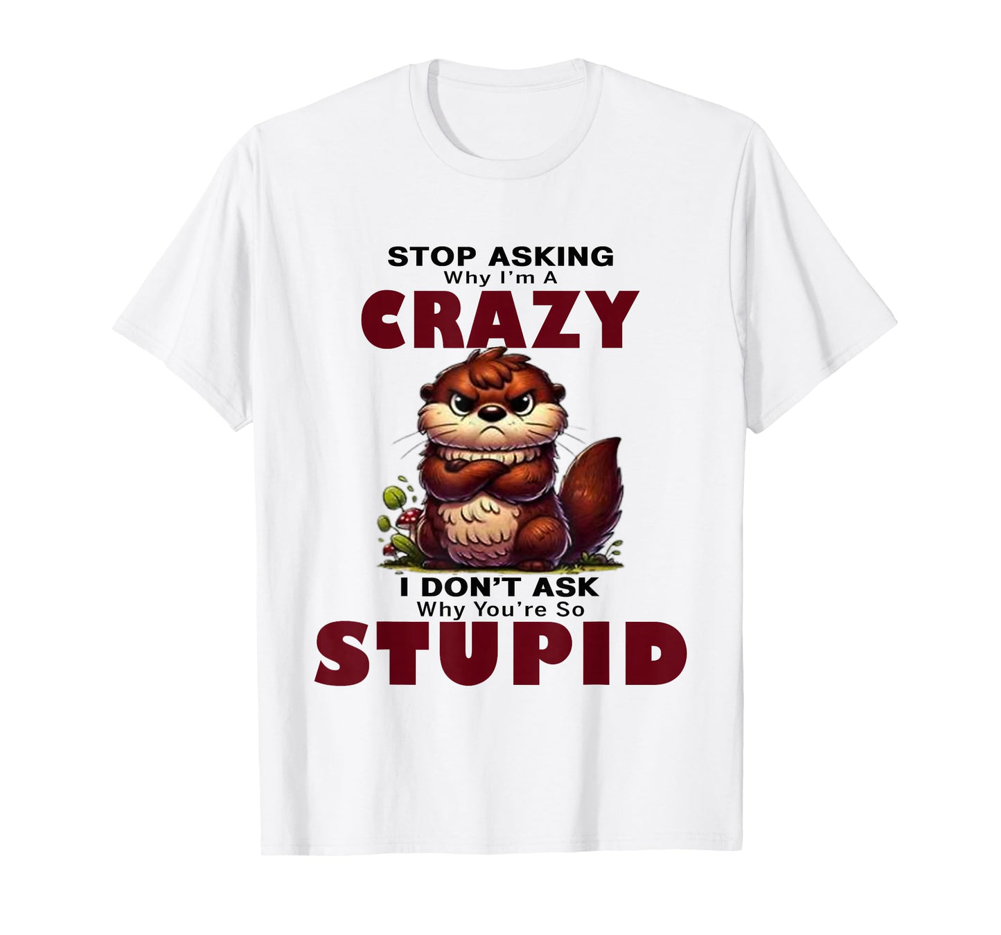 Stop Asking Why I'm A Crazy I Don't Ask Why You're So Stupid T-Shirt