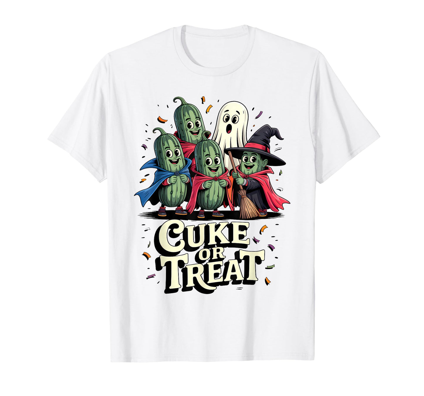 Cuke or Treat – Funny Halloween Cucumber Costume T-Shirt