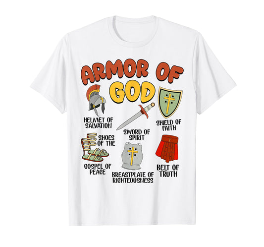 Christian Boys Armor of God Bible Verse Scripture Religious T-Shirt