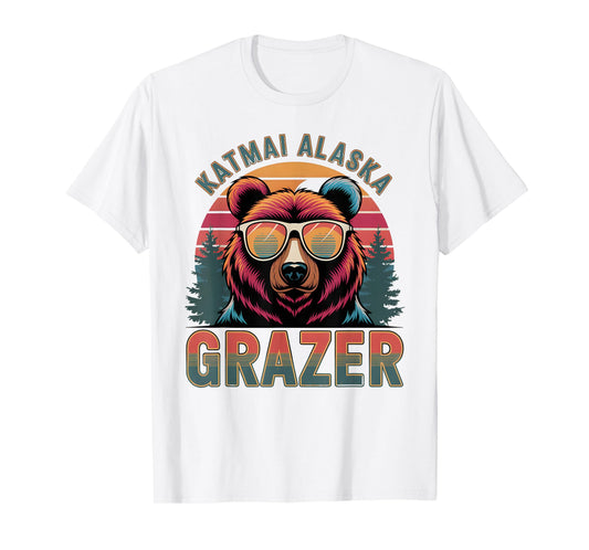 Funny Katmai Alaska Grazer Vintage Fat Bear Week 2025 T-Shirt