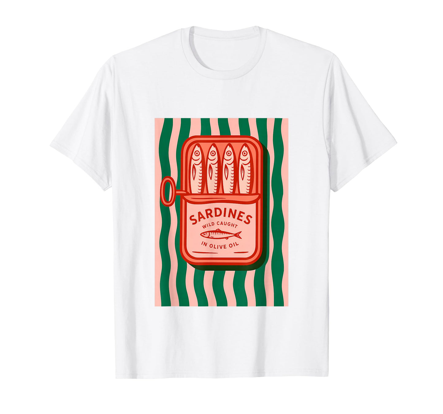 Sardines Tinned Fish Retro Graphic Summer for Men Women T-Shirt