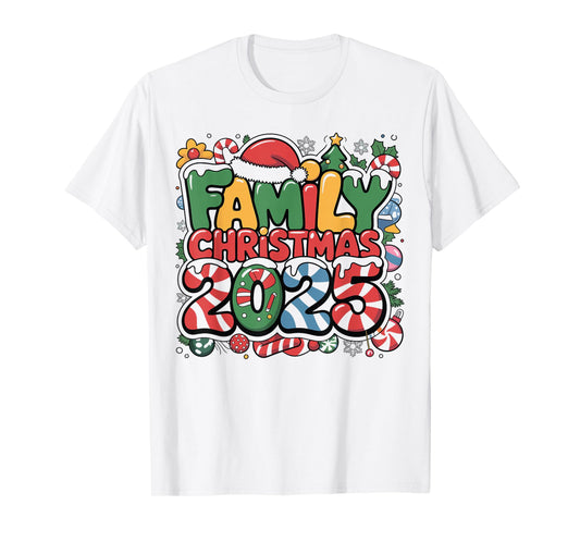 Family Christmas 2025 Matching Outfit Xmas Squad Santa T-Shirt