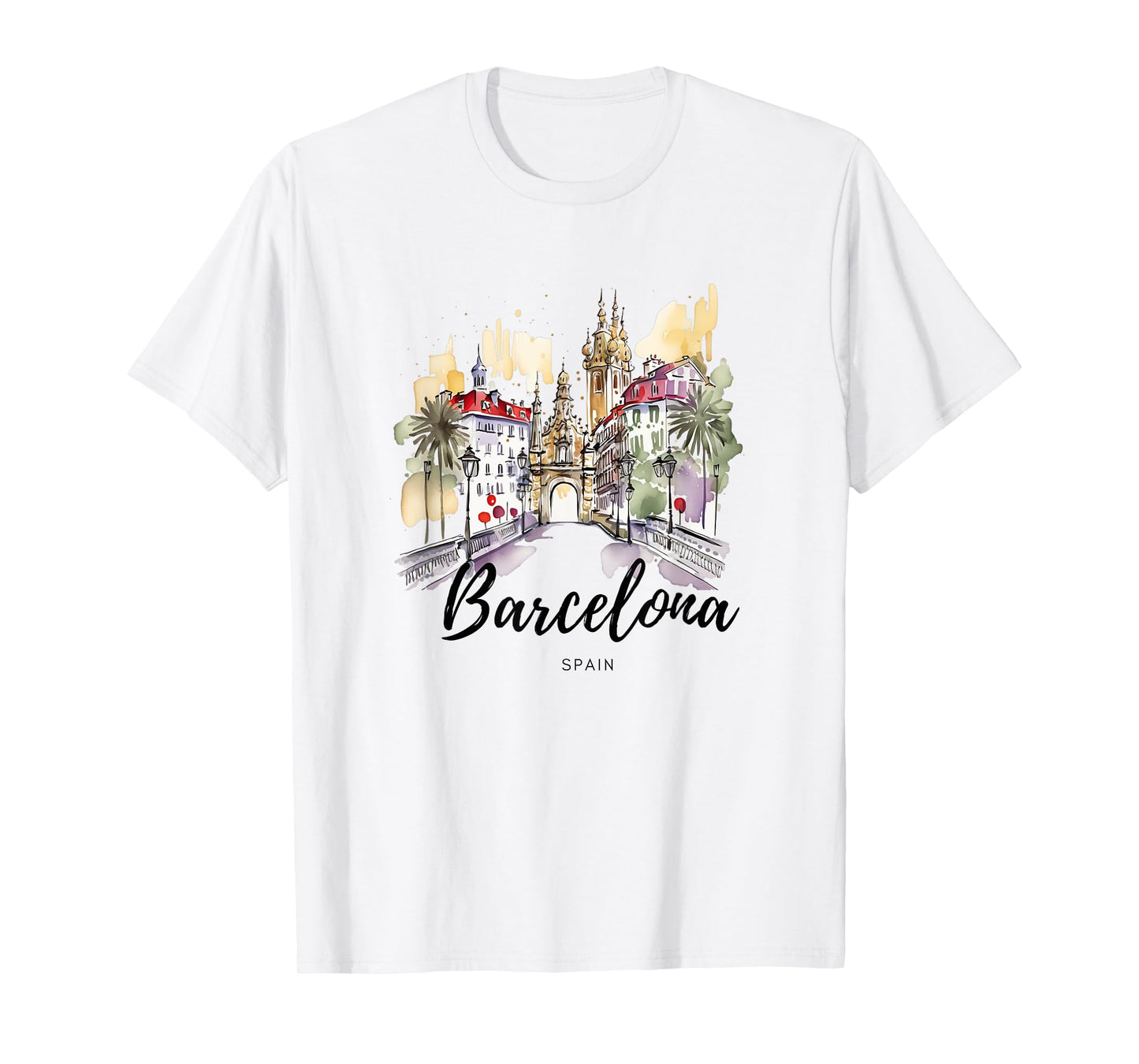 Vintage Spain Barcelona City Espana Souvenir Spain T-Shirt