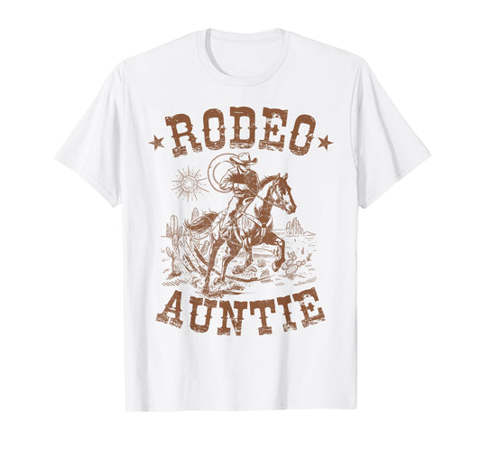 Rodeo Auntie Western Cowboy Family Matching Mother's Day T-Shirt