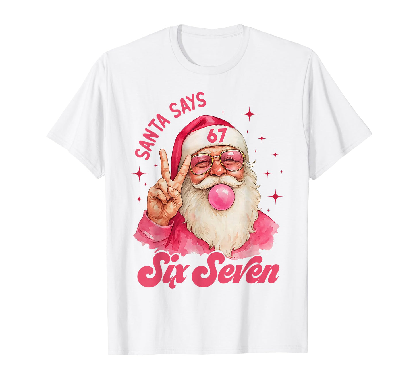 67 Funny Meme Merry Xmas Santa Says Six Seven Christmas T-Shirt