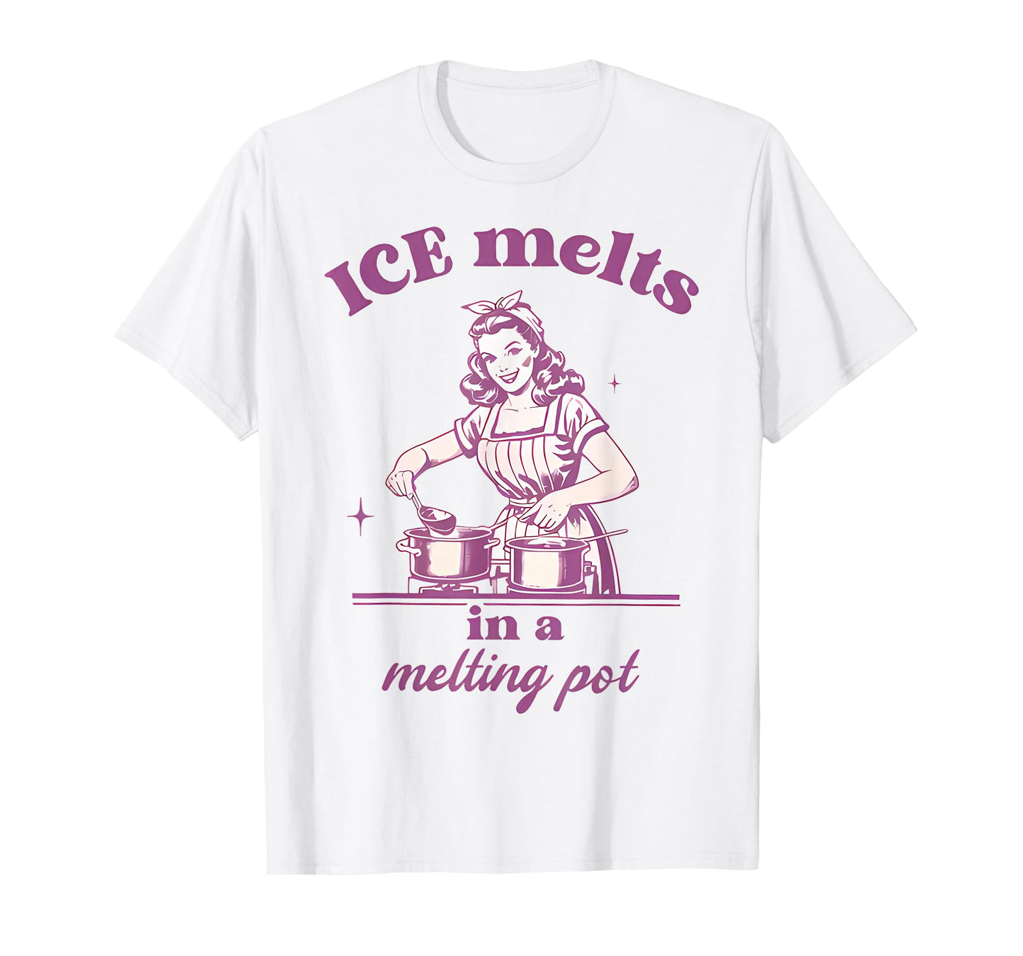 ICE melts in a melting pot Vintage Retro Anti-ICE T-Shirt
