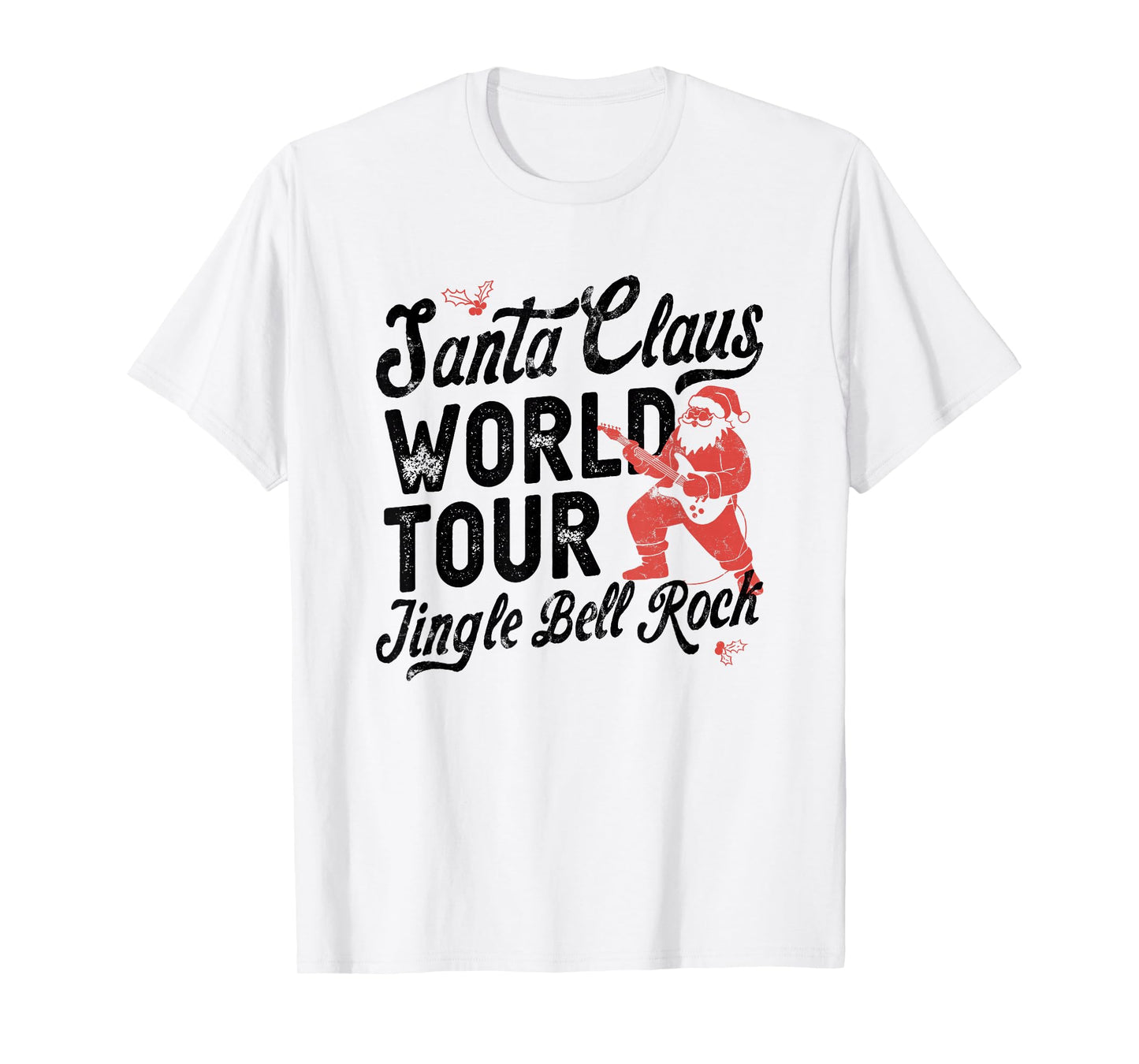 Santa Claus Jingle Rock Retro Christmas Outfit T-Shirt