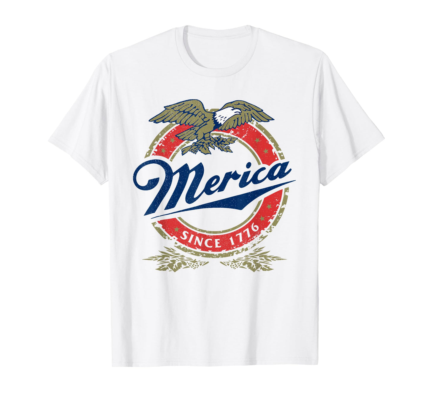 Retro Merica Eagle 4th of July Funny USA Men Women Kids T-Shirt