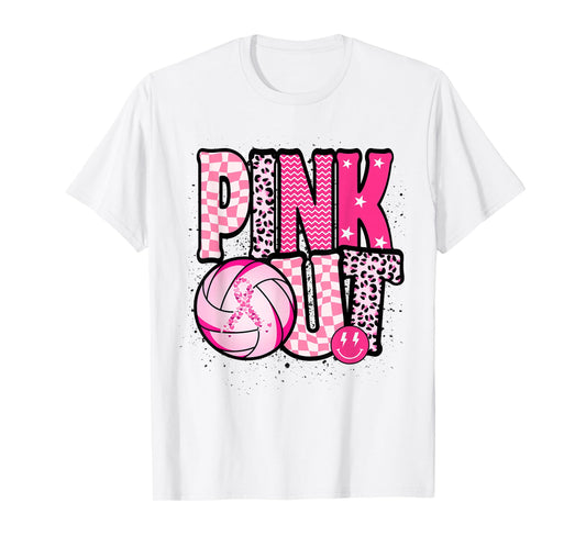 Dig For A Cure Volleyball Pink Out Breast Cancer Awareness T-Shirt