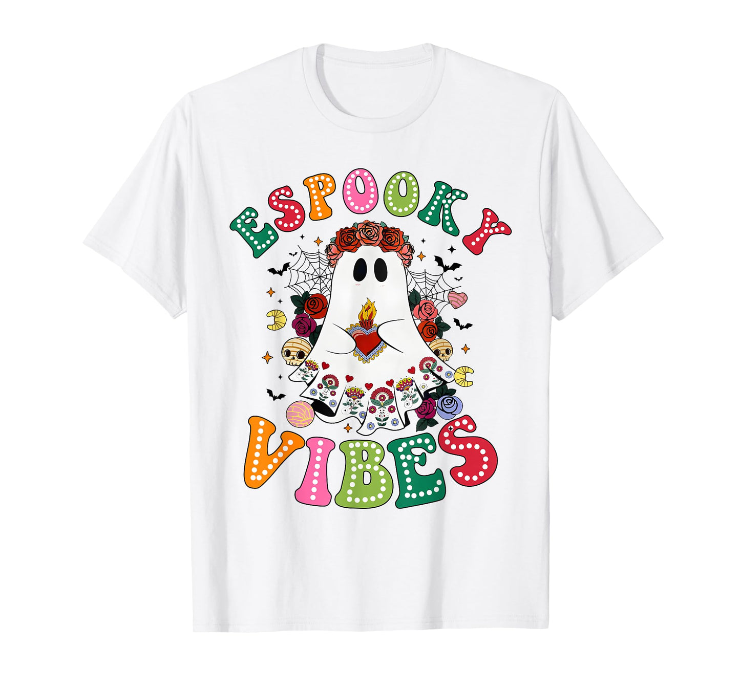 Espooky Vibes Spanish Mexican Teacher Boo Halloween T-Shirt