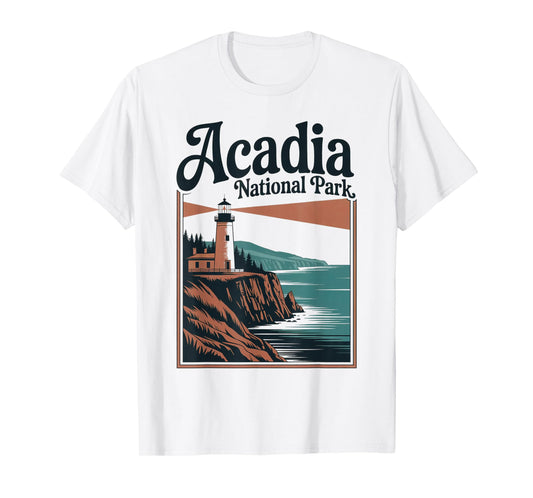 Acadia National Park Retro Outdoor Hiking US National Park T-Shirt