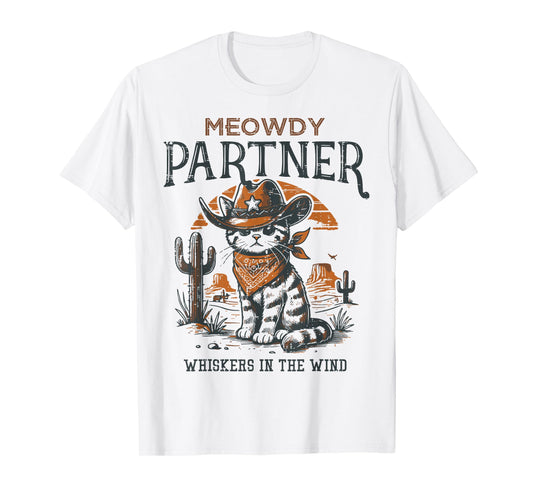 Cowboy Cat Meowdy Partner Vintage Howdy Kitten Women Men Kid T-Shirt