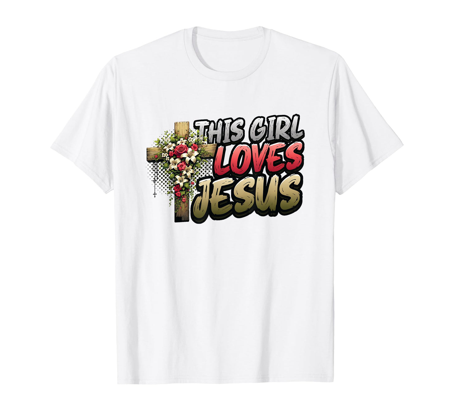 This Girl Loves Jesus Cute Christian Girl Jesus T-Shirt