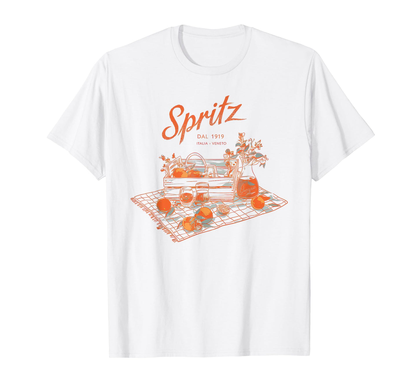 Spritz Veneto Tshirt Italia Vintage Orange Wine Cocktail T-Shirt