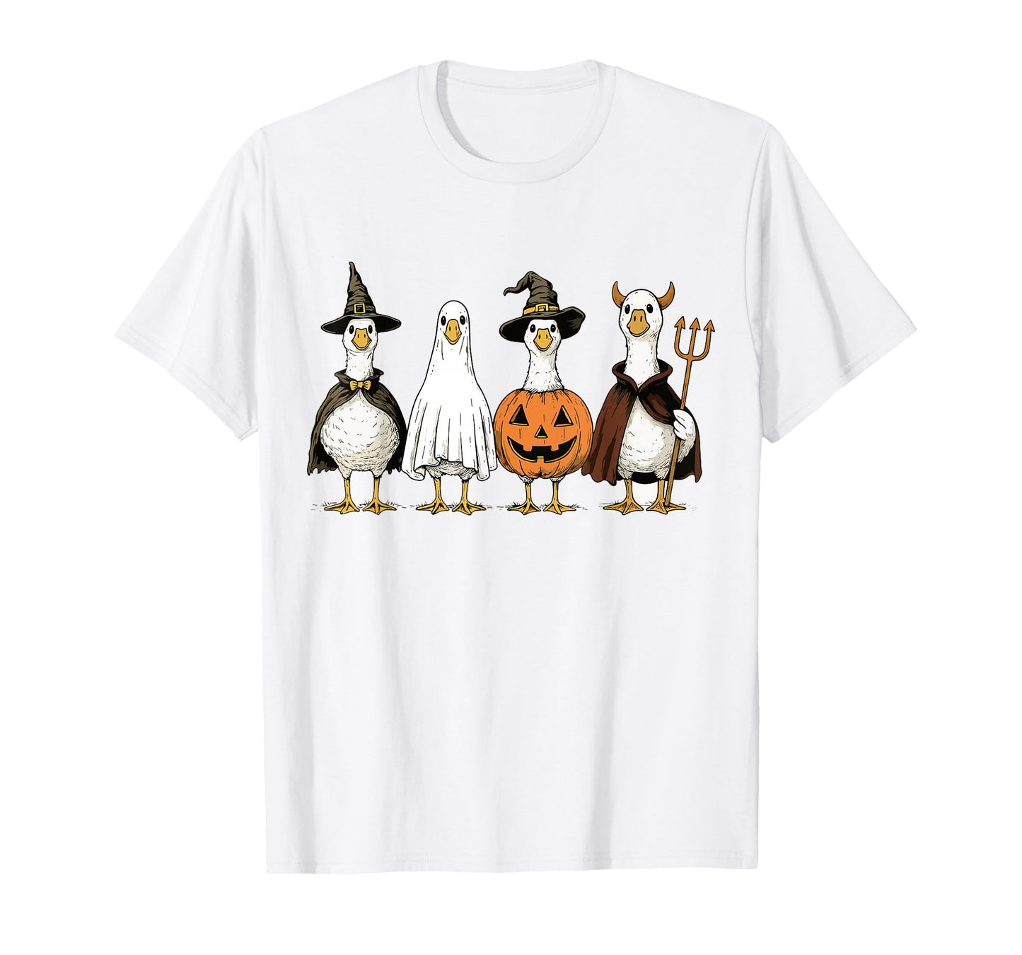 Just A Spooky Goose Halloween Silly Goose Funny Halloween T-Shirt