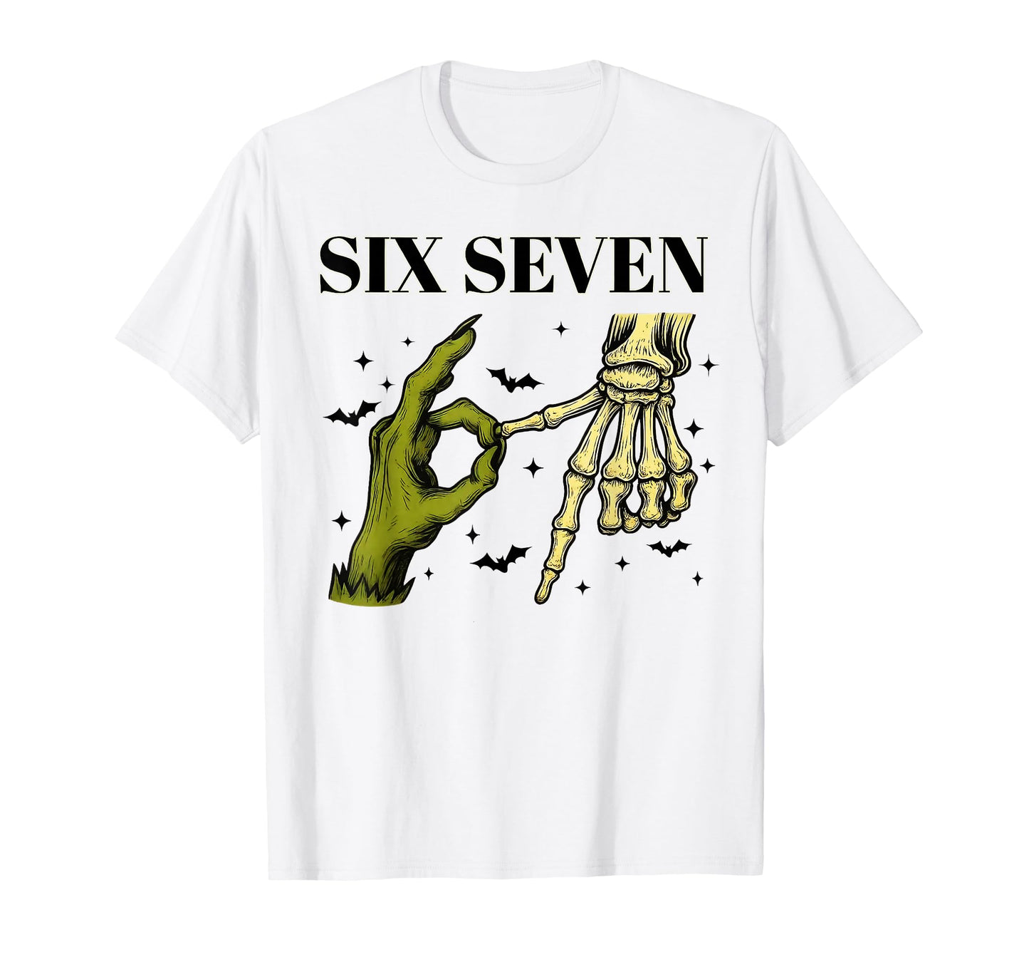 67 Witch Skeleton Hands Sign 67 Meme Halloween Costume Funny T-Shirt