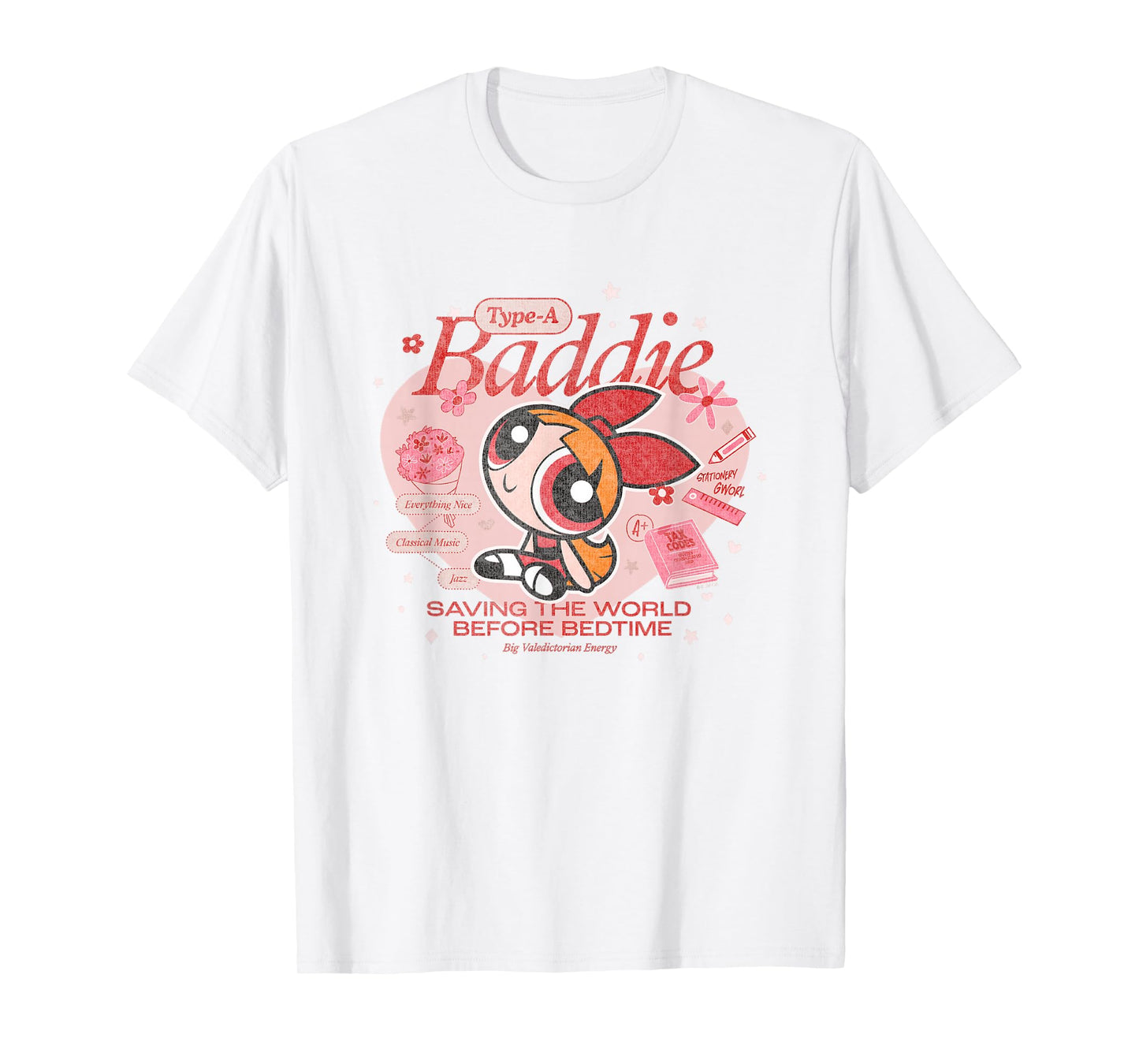 The Powerpuff Girls Blossom Type-A Baddie Distressed T-Shirt