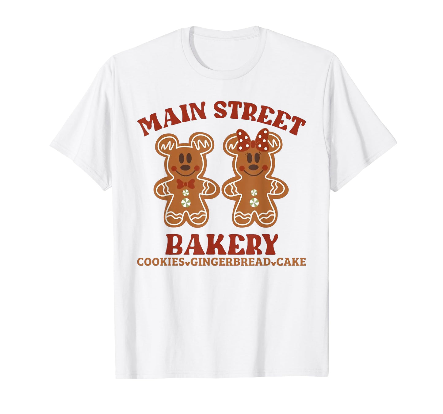 Main Street Bakery Cookies Gingerbread Cake Christmas T-Shirt