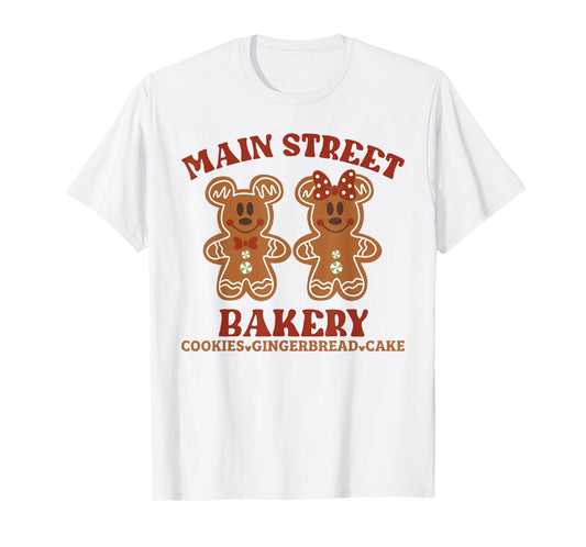 Main Street Bakery Cookies Gingerbread Cake Christmas T-Shirt