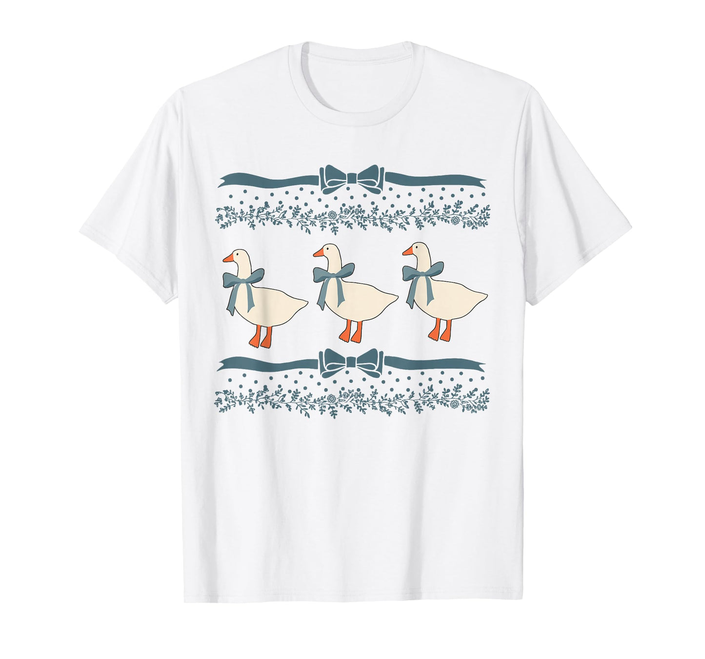 1980s Blue Ribbon Goose With Hearts T-Shirt