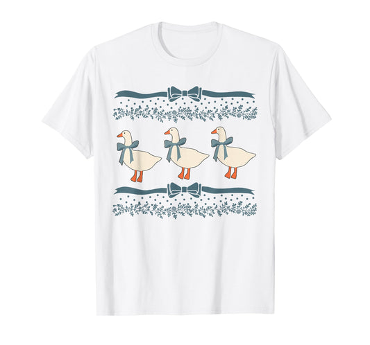 1980s Blue Ribbon Goose With Hearts T-Shirt