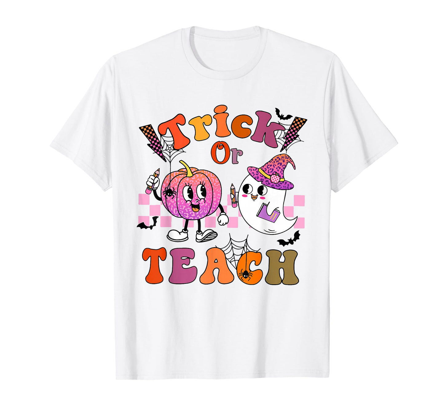 Trick Or Teach Cute Ghost Pumpkin T-Shirt