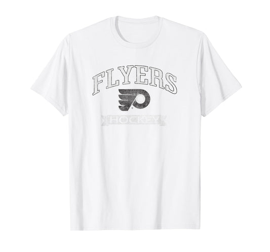 Philadelphia Flyers Vintage Hockey T-Shirt - NHL Officially Licensed - Orange, Small, Unisex-Adults/Kids