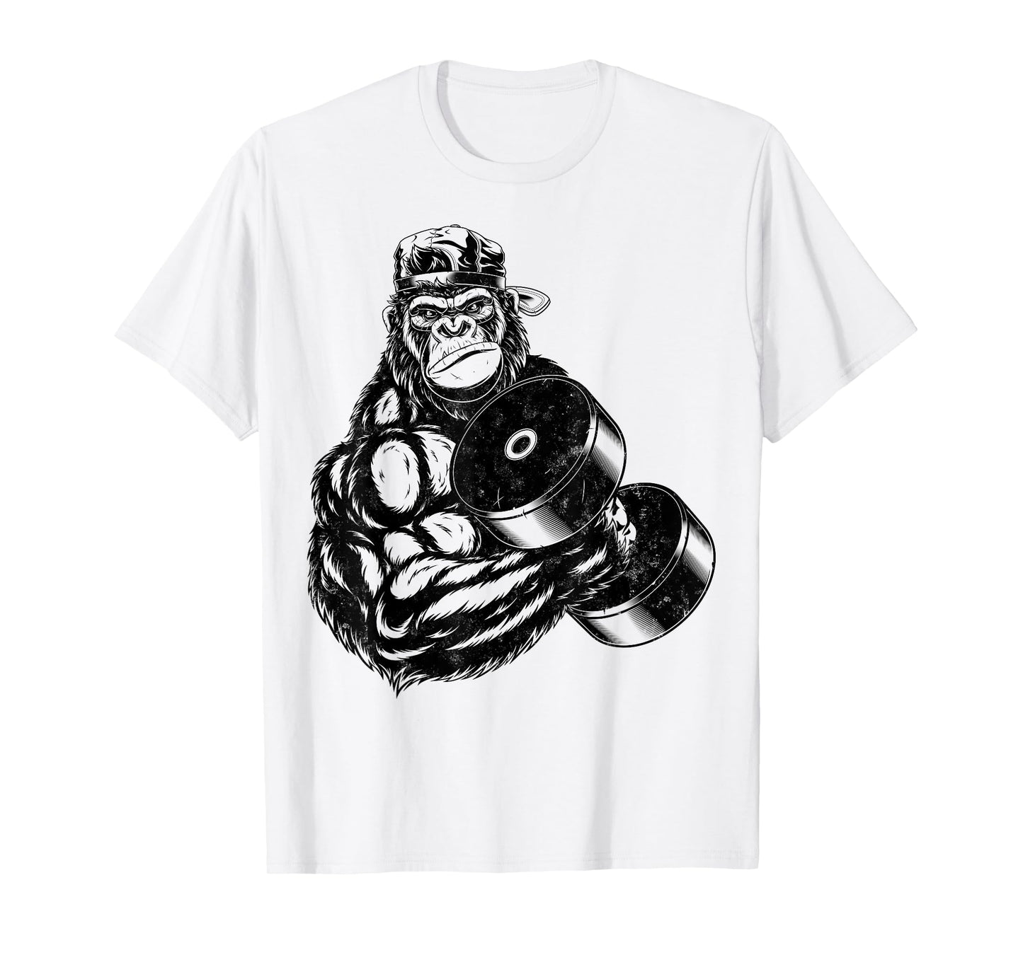 Gorilla Bodybuilder Gym Weightlifting Tee Workout Motivation T-Shirt
