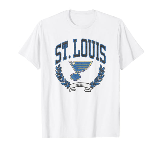 St. Louis Blues Vintage Victory Gray Officially Licensed T-Shirt