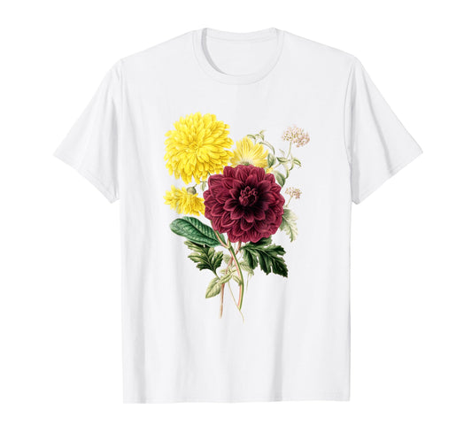 Chrysanthemum botanical flower chrysanths Lucky optimism T-Shirt