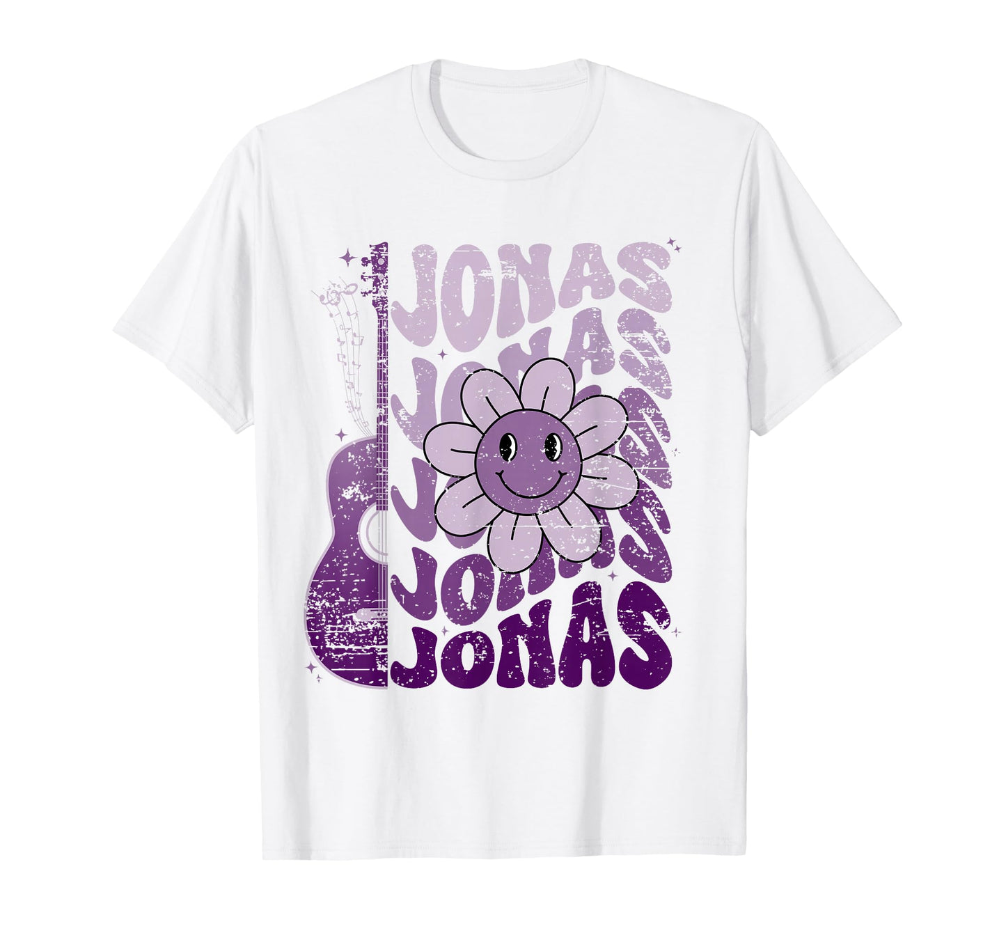 Jonas First Name I Love Jonas Girl Groovy 80's Vintage T-Shirt