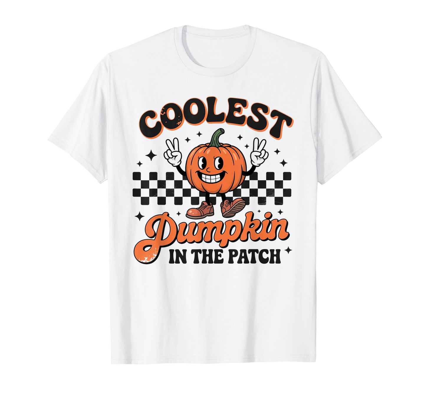 Groovy Coolest Pumpkin in The Patch Halloween for Kids Boys T-Shirt